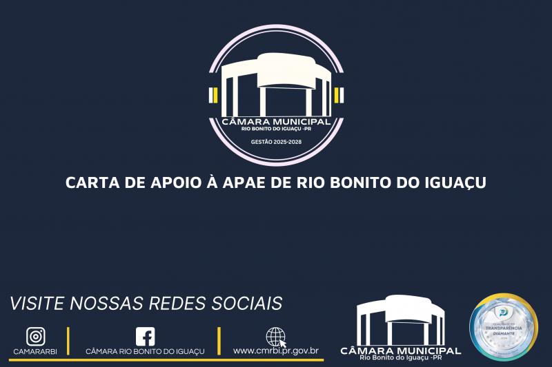 CARTA DE APOIO À APAE DE RIO BONITO DO IGUAÇU